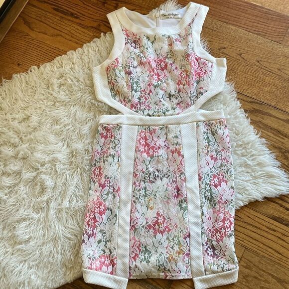 Miss Selfridge Floral Lace Cutout Dress Size 10 - Picture 8 of 11